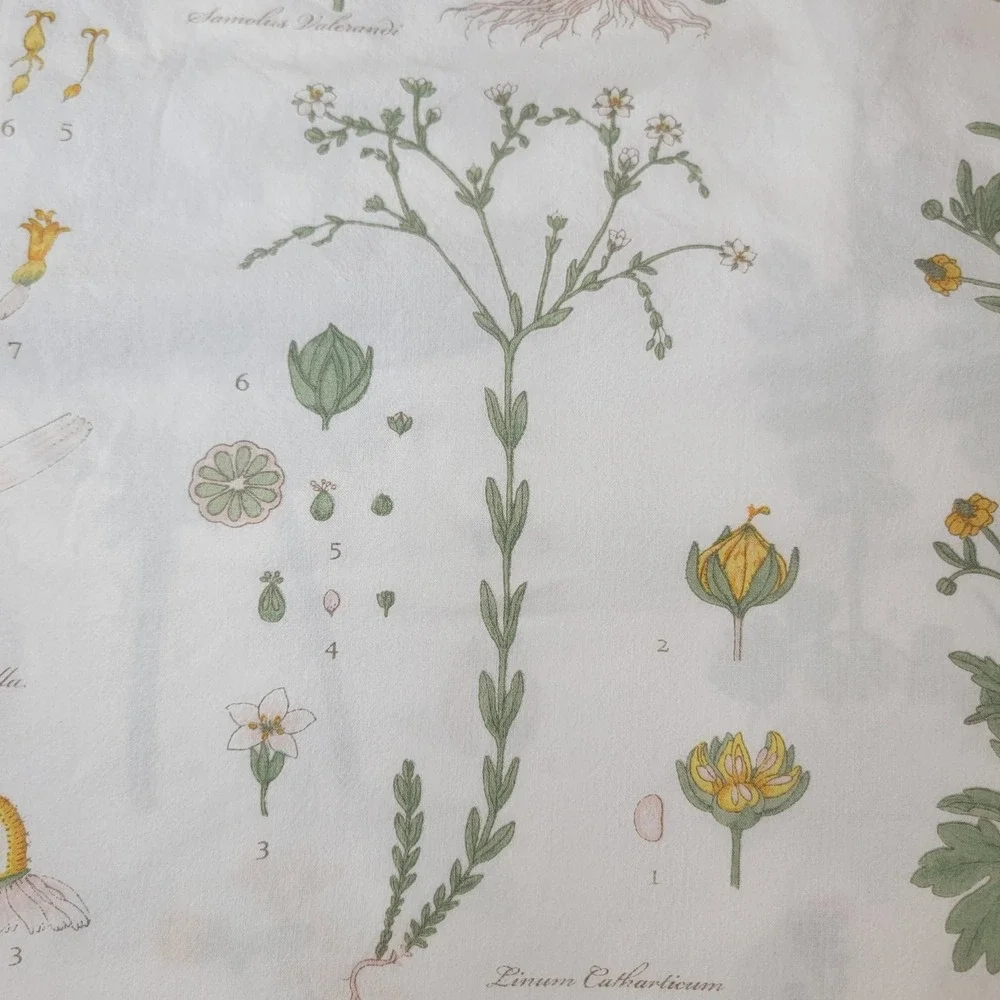 IKEA STRANDKRYPA King Duvet Cover Botanical Wildflower Floral Print 100% Cotton